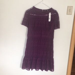Elie Tahari lace dress in purple size 8